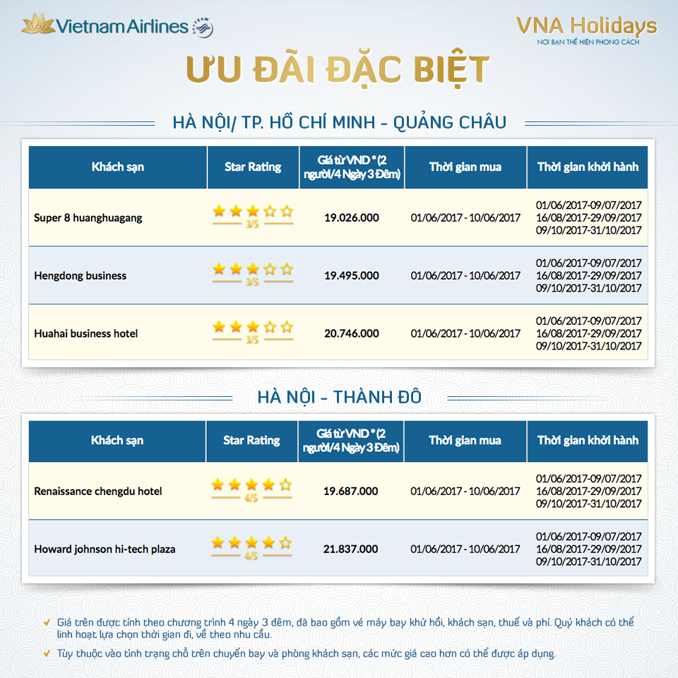Combo vé máy bay khách sạn giá rẻ